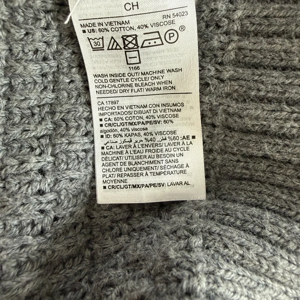 Old Navy Gray Long Sleeve Textured Sweater NWOT Size S